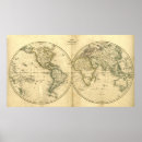 Buscar cartografía del mundo posters Antiguo