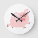 Buscar cerdo lindo relojes de pared Divertido