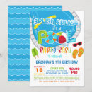 Buscar la piscina invitaciones de cumpleaños Para niños