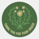 Buscar gracias por su orden pegatinas Hecho a mano