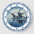 Buscar delft relojes de pared Molino de viento