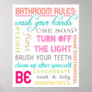 Buscar reglas de baño posters Moderno