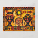 Buscar máscara africana postales Tribal