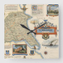 Buscar montar relojes de pared Mapa de inglaterra