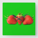 Buscar fresas relojes de pared Rojo