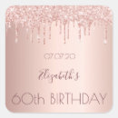 Buscar fiesta de cumpleaños 60 pegatinas Rosa