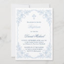 Buscar azul invitaciones para bautizos Católico