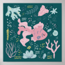 Buscar animales acuáticos posters Cualquier niño