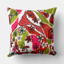 Buscar verde rojo y blanco cojines Floral