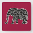 Buscar red black white relojes de pared Pattern
