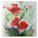 Buscar amapola azulejos Acuarela