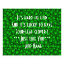 Buscar trébol de cuatro hojas posters Elegante