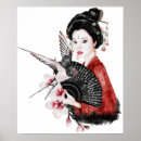 Buscar mujer japonesa posters Flor de cerezo