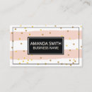 Buscar rayas vintage tarjetas de visita Dorado