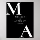 Buscar simple boda posters Monograma