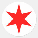Buscar bandera de chicago pegatinas Rojo