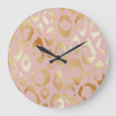 Buscar hoja oro de relojes de pared Rosa del oro