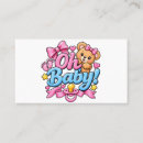 Buscar nuevo bebé tarjetas de visita Baby shower