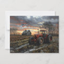 Buscar tractor rojo postales Rústico