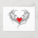 Buscar corazón con alas postales Ángel