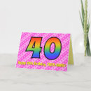Buscar 40 a divertida horizontales tarjetas de cumpleaños General y unisex