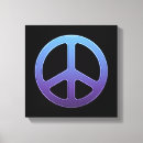 Buscar signo de la paz lienzos Azul