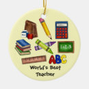 Buscar el mejor profesor del mundo adornos Educación