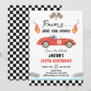 Buscar coche invitaciones De coche de carreras