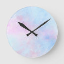 Buscar unicornio rosa relojes de pared Acuarela