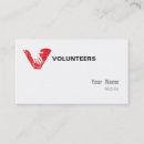 Buscar voluntarios tarjetas de visita Logotipo