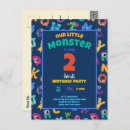 Buscar monstruos lindos tarjetas Fiesta monstruo