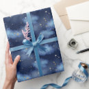 Buscar astronomía papel de regalo Azul