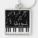 Buscar notas musicales negras llaveros General y unisex