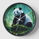 Buscar bosque bambú de relojes de pared Verde
