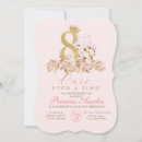 Buscar princes invitaciones Rosa y oro