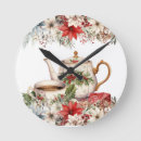 Buscar holiday relojes de pared Floral