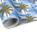 Buscar palmera papel de regalo Azul