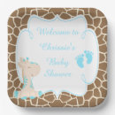Buscar giraffe papel platos Ducha de bebé