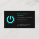 Buscar reparación del ordenador tarjetas de visita Negro