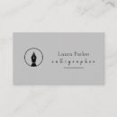 Buscar calígrafo tarjetas de visita Escritora