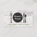 Buscar vegetariano tarjetas de visita Abastecedor
