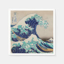 Buscar japonés servilletas Hokusai