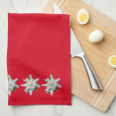 Buscar flores rojas paños de cocina Rojo