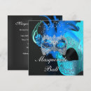Buscar máscara azul de la mascarada invitaciones Negro