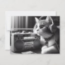 Buscar amante de la música postales Gatito