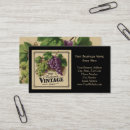 Buscar uvas tarjetas de visita Bodega