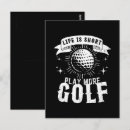Buscar jugador de golf postales Lanzando