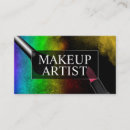 Buscar arco iris tarjetas de visita Artista de maquillaje