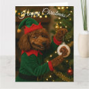 Buscar del del caniche tarjetas de navidad Divertido