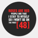 Buscar falso pegatinas Rojo